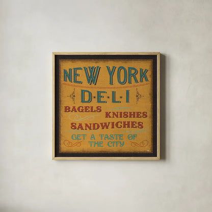 Lunchtime in Color III by Pela Studio. Shown in a natural wood glass frame for a timeless modern aesthetic. Available as an archival giclee rolled canvas, fine art paper, or poster print. SKU 11959a.