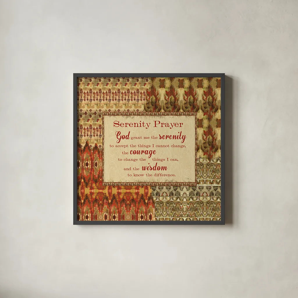 Mirage Words IV Sq by Pela Studio. Shown in a sleek black glass frame for a contemporary gallery look. Available as an archival giclee rolled canvas, fine art paper, or poster print. SKU 28355a.