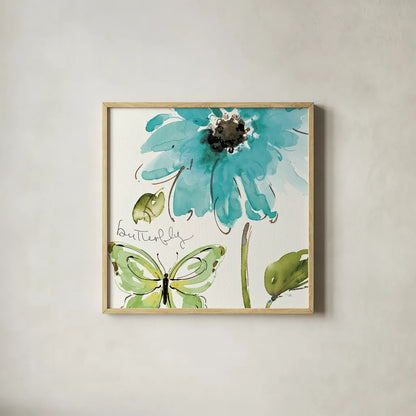 Morning Dew II by Pela Studio. Shown in a natural wood glass frame for a timeless modern aesthetic. Available as an archival giclee rolled canvas, fine art paper, or poster print. SKU 8298a.