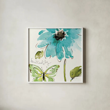 Morning Dew II by Pela Studio. Shown in a crisp white glass frame for a clean and minimalist style. Available as an archival giclee rolled canvas, fine art paper, or poster print. SKU 8298a.