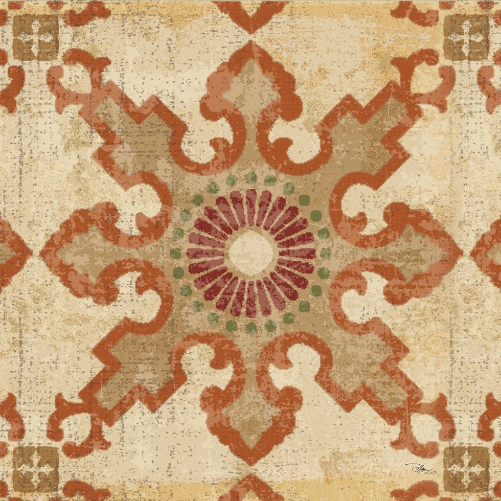 Moroccan Patchwork Red Tile III by Pela Studio. SKU 74290a. Archival Giclee Fine art print for wall decor.