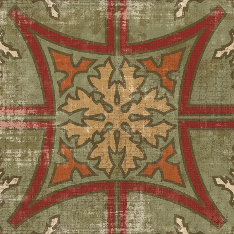 Moroccan Patchwork Red Tile V by Pela Studio. SKU 74295a. Archival Giclee Fine art print for wall decor.