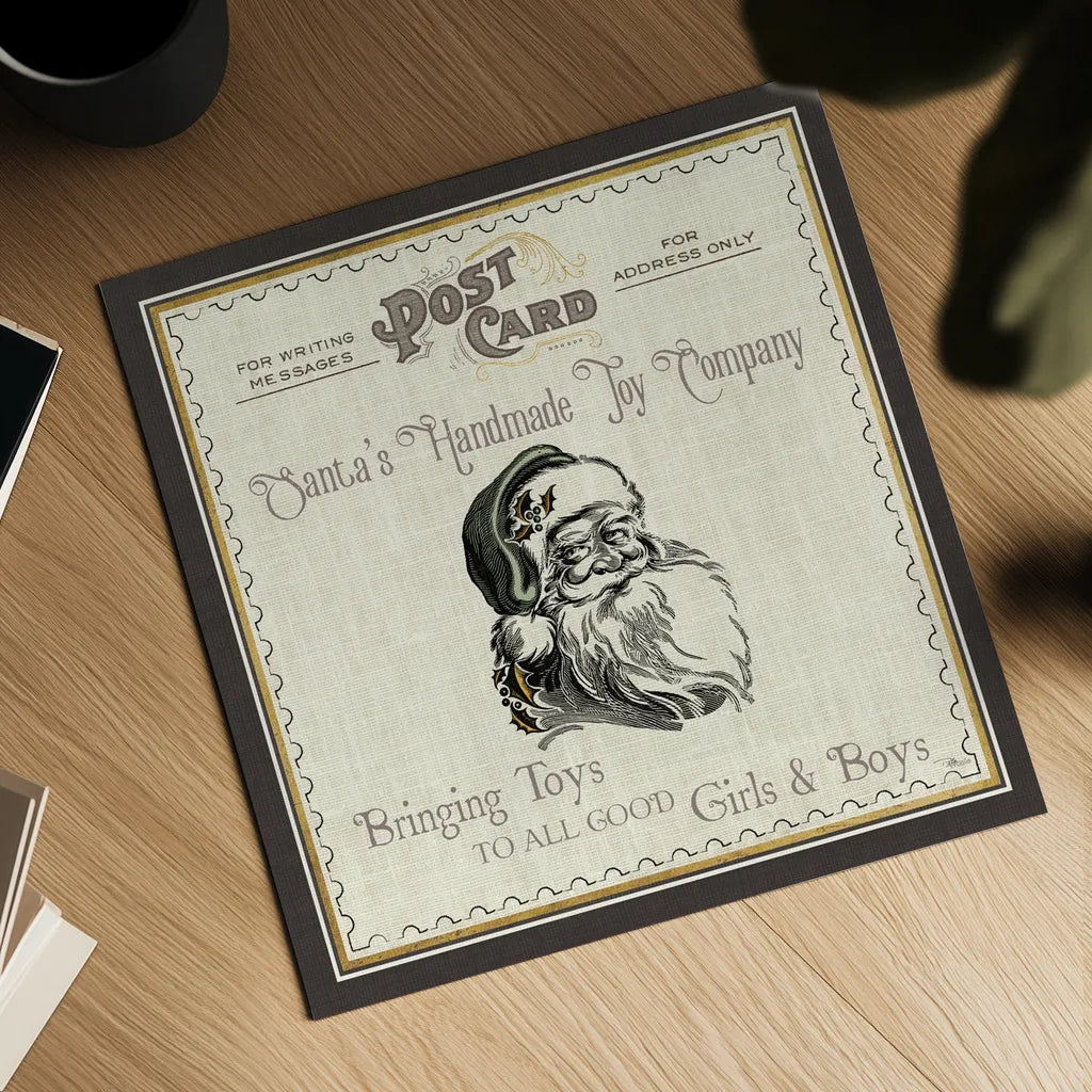 North Pole Express I Neutral by Pela Studio. Shown as a detailed flat fine art print, highlighting archival giclee quality. Available as an archival giclee rolled canvas, fine art paper, or poster print. SKU 66642a.