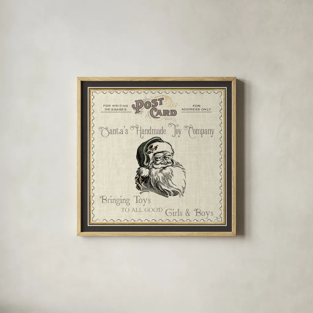 North Pole Express I Neutral by Pela Studio. Shown in a natural wood glass frame for a timeless modern aesthetic. Available as an archival giclee rolled canvas, fine art paper, or poster print. SKU 66642a.