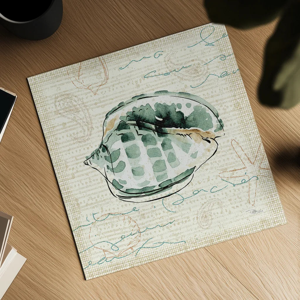 Ocean Prints I by Pela Studio. Shown as a detailed flat fine art print, highlighting archival giclee quality. Available as an archival giclee rolled canvas, fine art paper, or poster print. SKU 10726a.