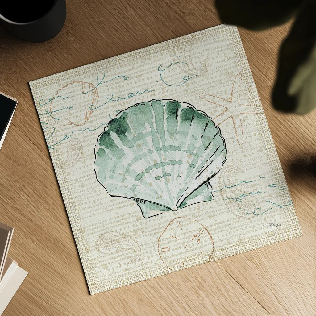 Ocean Prints II by Pela Studio. Shown as a detailed flat fine art print, highlighting archival giclee quality. Available as an archival giclee rolled canvas, fine art paper, or poster print. SKU 10727a.