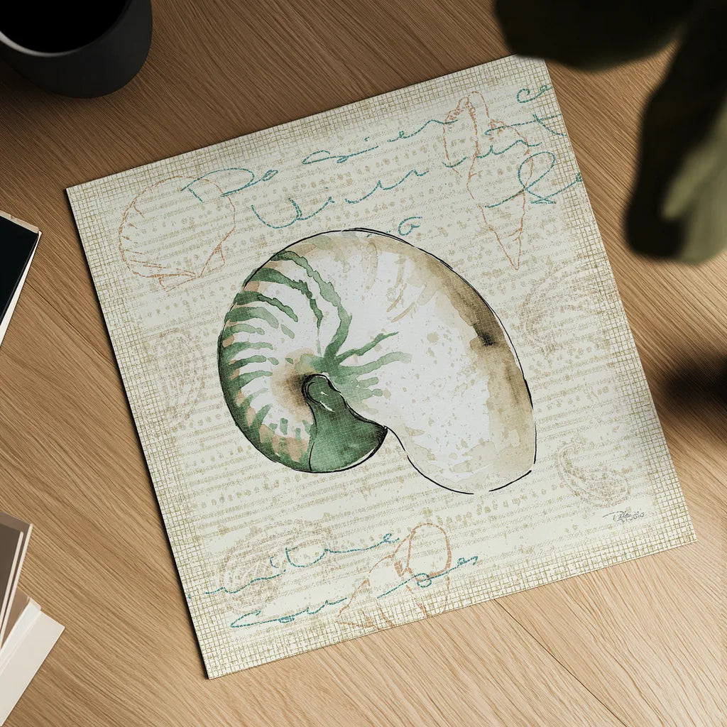 Ocean Prints III by Pela Studio. Shown as a detailed flat fine art print, highlighting archival giclee quality. Available as an archival giclee rolled canvas, fine art paper, or poster print. SKU 10728a.