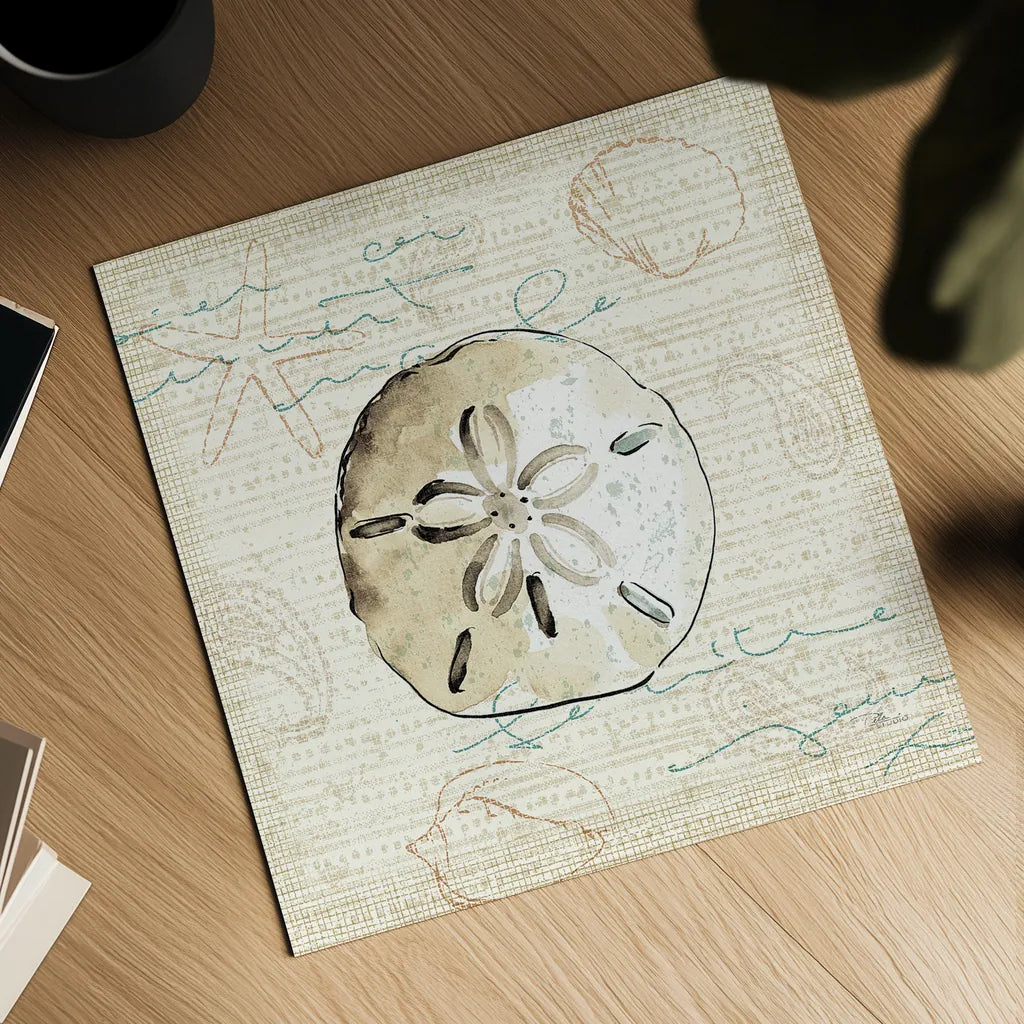 Ocean Prints IV by Pela Studio. Shown as a detailed flat fine art print, highlighting archival giclee quality. Available as an archival giclee rolled canvas, fine art paper, or poster print. SKU 10729a.