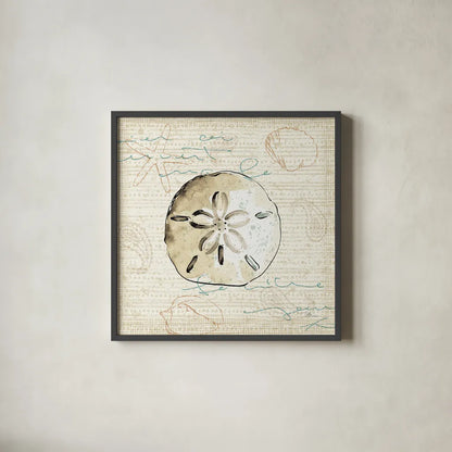 Ocean Prints IV by Pela Studio. Shown in a sleek black glass frame for a contemporary gallery look. Available as an archival giclee rolled canvas, fine art paper, or poster print. SKU 10729a.