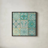 Ocean Tales I by Pela Studio. Shown in a sleek black glass frame for a contemporary gallery look. Available as an archival giclee rolled canvas, fine art paper, or poster print. SKU 12833a.