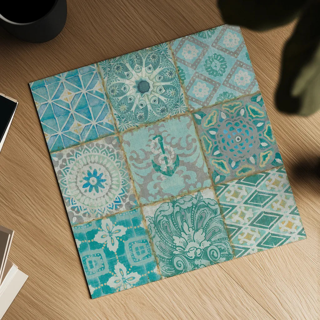 Ocean Tales II by Pela Studio. Shown as a detailed flat fine art print, highlighting archival giclee quality. Available as an archival giclee rolled canvas, fine art paper, or poster print. SKU 12834a.