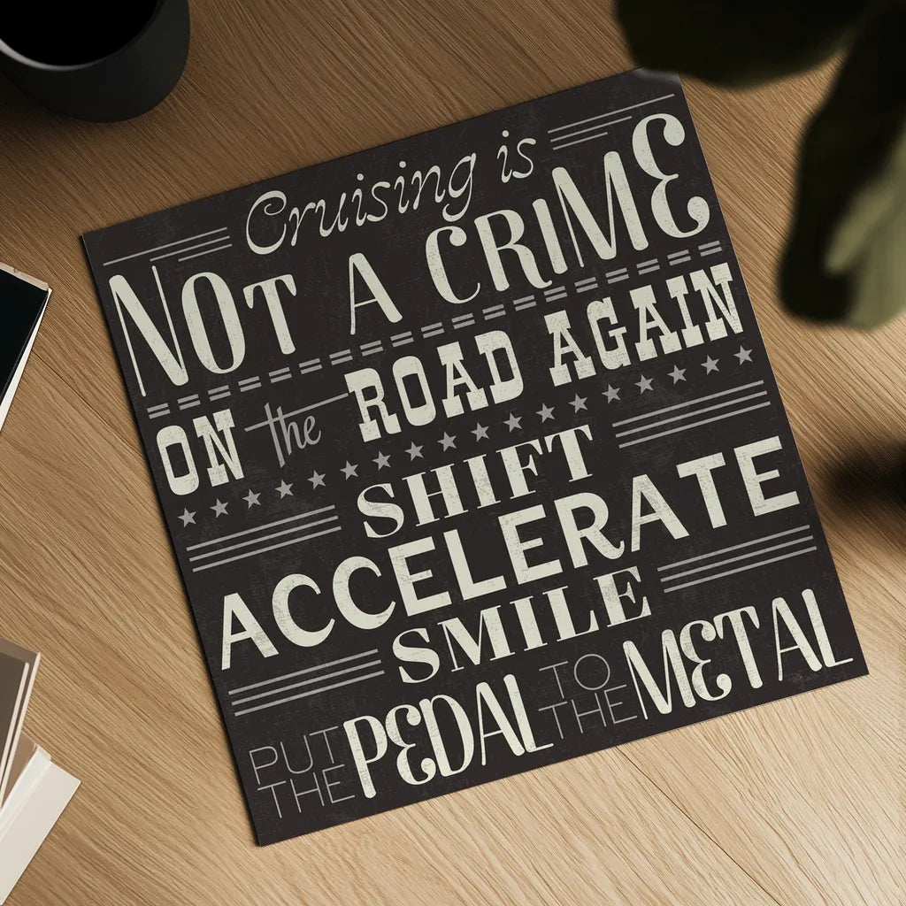 On the Road Again III by Pela Studio. Shown as a detailed flat fine art print, highlighting archival giclee quality. Available as an archival giclee rolled canvas, fine art paper, or poster print. SKU 19973a.