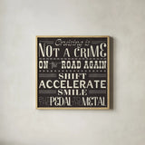 On the Road Again III by Pela Studio. Shown in a natural wood glass frame for a timeless modern aesthetic. Available as an archival giclee rolled canvas, fine art paper, or poster print. SKU 19973a.