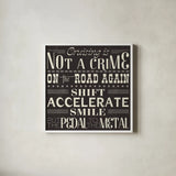 On the Road Again III by Pela Studio. Shown in a crisp white glass frame for a clean and minimalist style. Available as an archival giclee rolled canvas, fine art paper, or poster print. SKU 19973a.