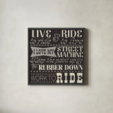 On the Road Again IV by Pela Studio. Shown in a sleek black glass frame for a contemporary gallery look. Available as an archival giclee rolled canvas, fine art paper, or poster print. SKU 19974a.