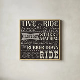 On the Road Again IV by Pela Studio. Shown in a natural wood glass frame for a timeless modern aesthetic. Available as an archival giclee rolled canvas, fine art paper, or poster print. SKU 19974a.