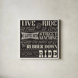 On the Road Again IV by Pela Studio. Shown in a crisp white glass frame for a clean and minimalist style. Available as an archival giclee rolled canvas, fine art paper, or poster print. SKU 19974a.