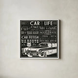 On the Road Again V by Pela Studio. Shown in a crisp white glass frame for a clean and minimalist style. Available as an archival giclee rolled canvas, fine art paper, or poster print. SKU 19975a.
