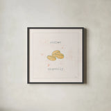 Opposite Cuties V Pastel by Pela Studio. Shown in a sleek black glass frame for a contemporary gallery look. Available as an archival giclee rolled canvas, fine art paper, or poster print. SKU 56984a.