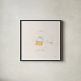 Opposite Cuties VI Pastel by Pela Studio. Shown in a sleek black glass frame for a contemporary gallery look. Available as an archival giclee rolled canvas, fine art paper, or poster print. SKU 56985a.