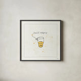 Opposites Cuties IX by Pela Studio. Shown in a sleek black glass frame for a contemporary gallery look. Available as an archival giclee rolled canvas, fine art paper, or poster print. SKU 25119a.