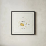Opposites Cuties VI by Pela Studio. Shown in a sleek black glass frame for a contemporary gallery look. Available as an archival giclee rolled canvas, fine art paper, or poster print. SKU 25116a.