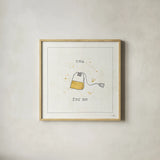 Opposites Cuties VI by Pela Studio. Shown in a natural wood glass frame for a timeless modern aesthetic. Available as an archival giclee rolled canvas, fine art paper, or poster print. SKU 25116a.