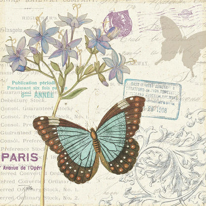 Papillon Tales II by Pela Studio. SKU 7622a. Archival Giclee Fine art print for wall decor.