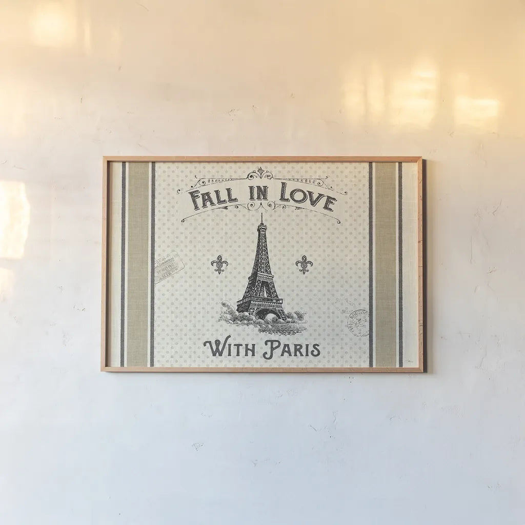Paris Farmhouse I by Pela Studio. shown as a paper print in a natural frame. Available as a archival giclee rolled canvas, fine art paper, or poster print. SKU 49784i.