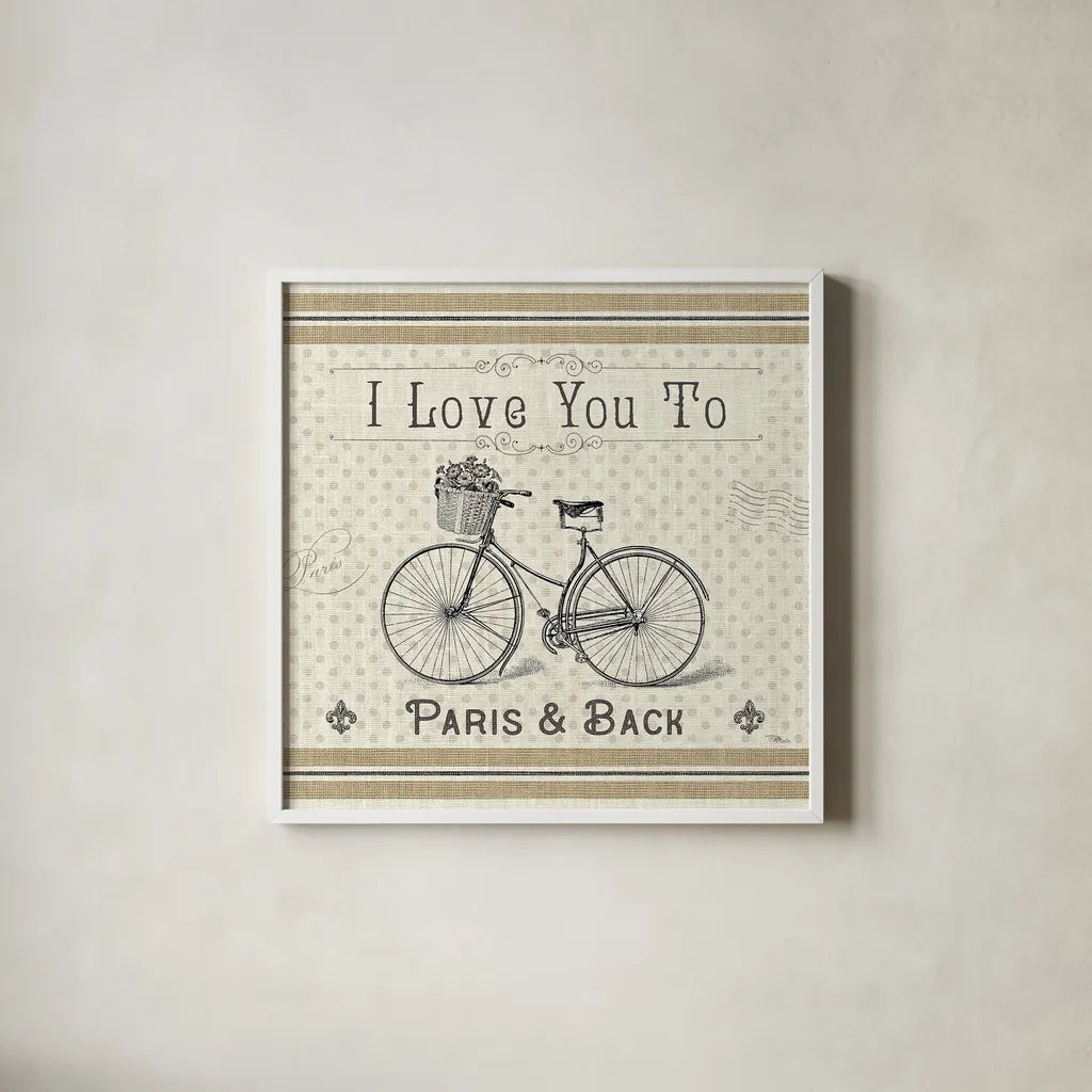 Paris Farmhouse III by Pela Studio. Shown in a crisp white glass frame for a clean and minimalist style. Available as an archival giclee rolled canvas, fine art paper, or poster print. SKU 49786a.