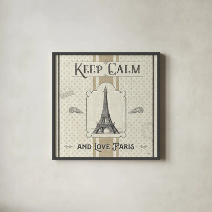 Paris Farmhouse V by Pela Studio. Shown in a sleek black glass frame for a contemporary gallery look. Available as an archival giclee rolled canvas, fine art paper, or poster print. SKU 49788a.