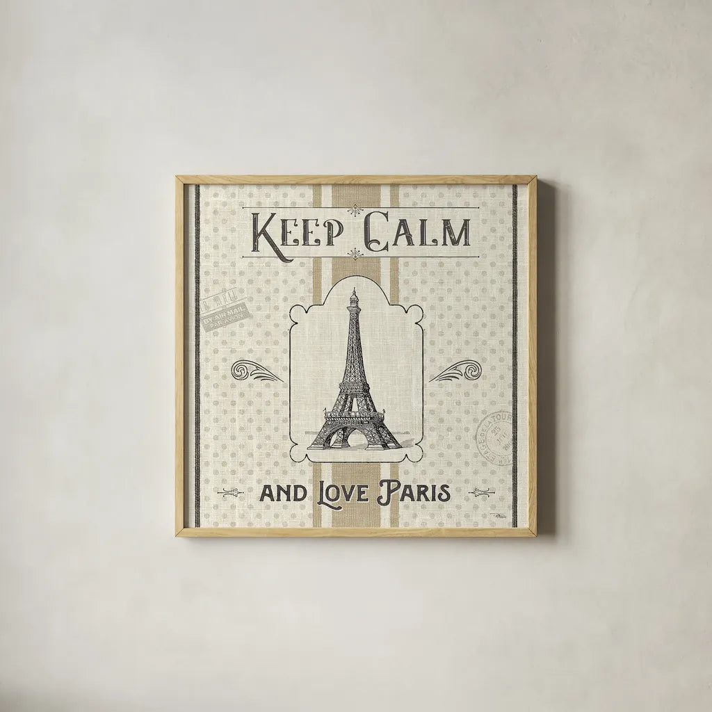 Paris Farmhouse V by Pela Studio. Shown in a natural wood glass frame for a timeless modern aesthetic. Available as an archival giclee rolled canvas, fine art paper, or poster print. SKU 49788a.