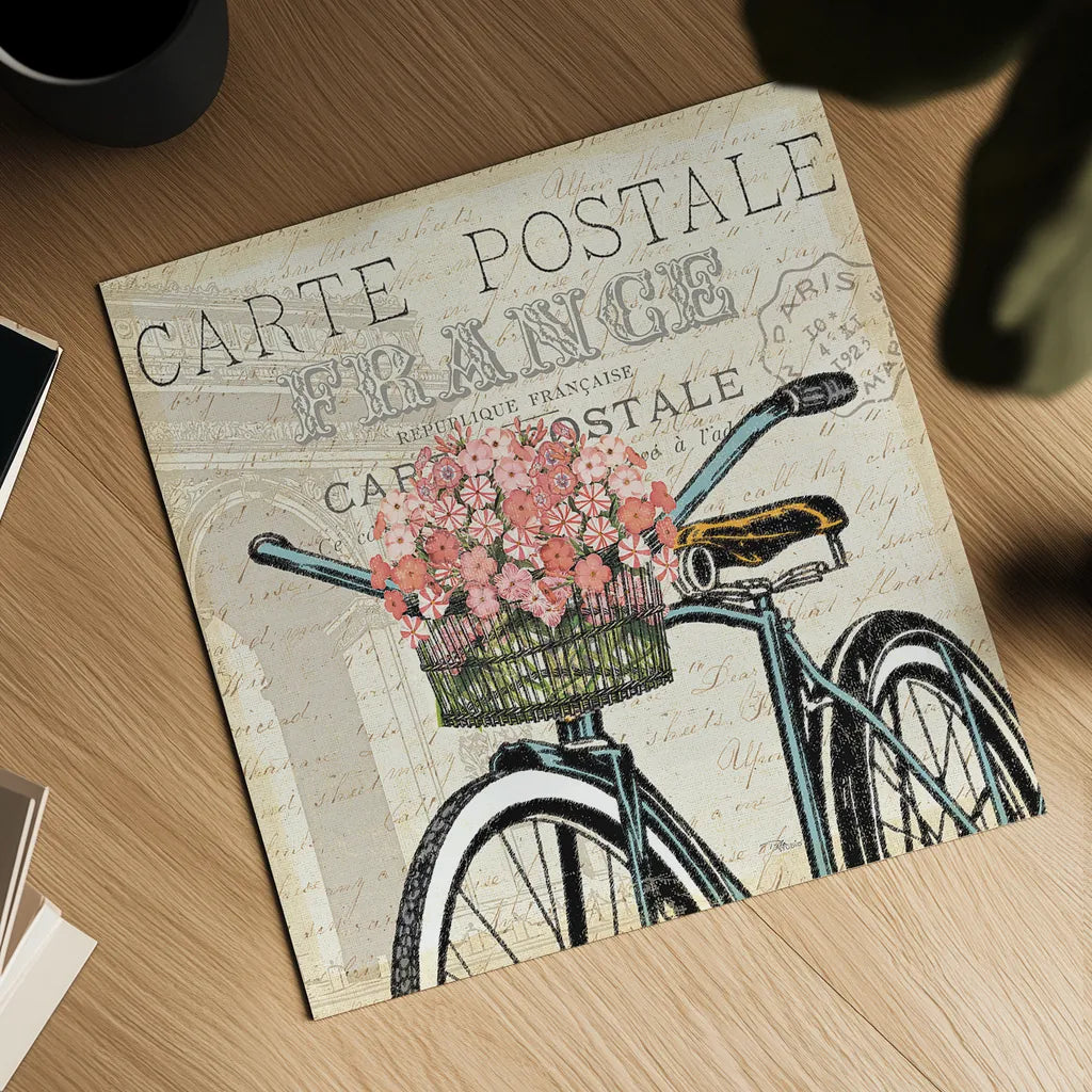 Paris Ride II by Pela Studio. Shown as a detailed flat fine art print, highlighting archival giclee quality. Available as an archival giclee rolled canvas, fine art paper, or poster print. SKU 13538a.