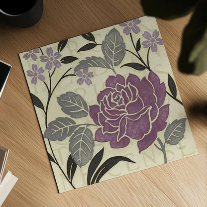 Perfect Petals II Lavender by Pela Studio. Shown as a detailed flat fine art print, highlighting archival giclee quality. Available as an archival giclee rolled canvas, fine art paper, or poster print. SKU 13170a.