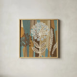 Pieces of Nature II by Pela Studio. Shown in a natural wood glass frame for a timeless modern aesthetic. Available as an archival giclee rolled canvas, fine art paper, or poster print. SKU 9081a.