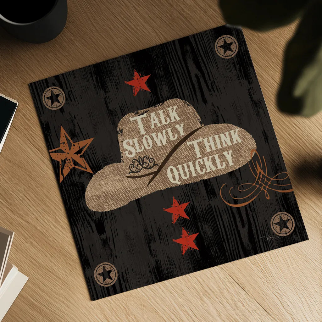 Saddle Up III by Pela Studio. Shown as a detailed flat fine art print, highlighting archival giclee quality. Available as an archival giclee rolled canvas, fine art paper, or poster print. SKU 69505a.