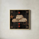 Saddle Up III by Pela Studio. Shown in a natural wood glass frame for a timeless modern aesthetic. Available as an archival giclee rolled canvas, fine art paper, or poster print. SKU 69505a.