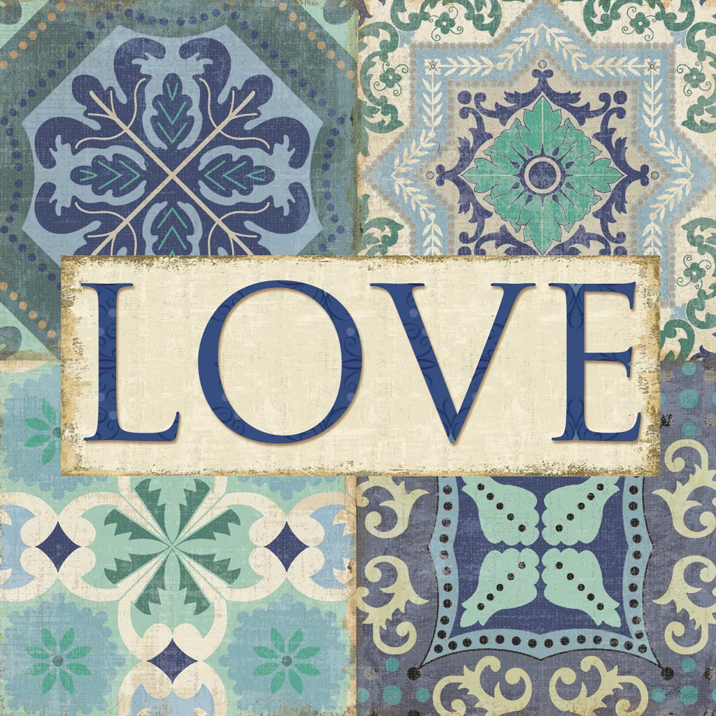 Santorini I Love by Pela Studio. SKU 12150a. Archival Giclee Fine art print for wall decor.