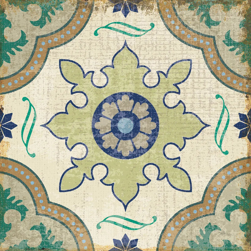 Santorini Tile I 12x12 by Pela Studio. SKU 12210a. Archival Giclee Fine art print for wall decor.