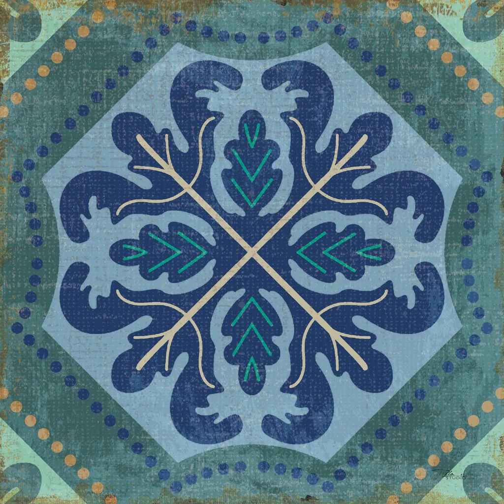 Santorini Tile II by Pela Studio. SKU 12444a. Archival Giclee Fine art print for wall decor.