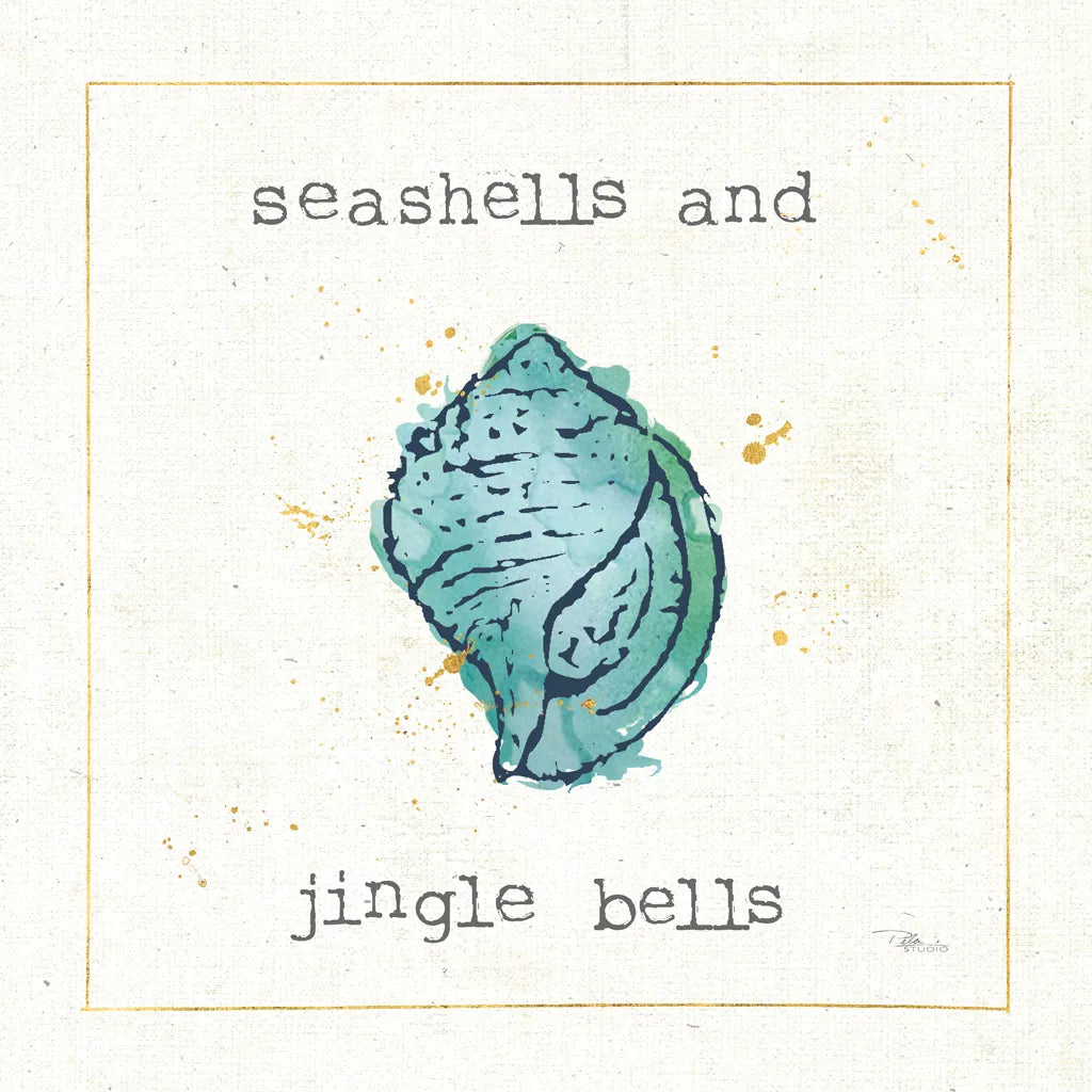 Sea Treasures I Jingle Bells by Pela Studio. SKU 47618a. Archival Giclee Fine art print for wall decor.