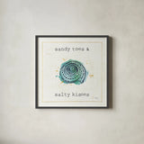 Sea Treasures II by Pela Studio. Shown in a sleek black glass frame for a contemporary gallery look. Available as an archival giclee rolled canvas, fine art paper, or poster print. SKU 17769a.