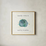 Sea Treasures II by Pela Studio. Shown in a natural wood glass frame for a timeless modern aesthetic. Available as an archival giclee rolled canvas, fine art paper, or poster print. SKU 17769a.