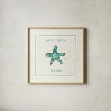 Sea Treasures III - Once Upon a Tide by Pela Studio. Shown in a natural wood glass frame for a timeless modern aesthetic. Available as an archival giclee rolled canvas, fine art paper, or poster print. SKU 46973a.