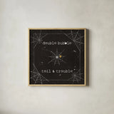 Spooky Cuties I Web by Pela Studio. Shown in a natural wood glass frame for a timeless modern aesthetic. Available as an archival giclee rolled canvas, fine art paper, or poster print. SKU 47500a.