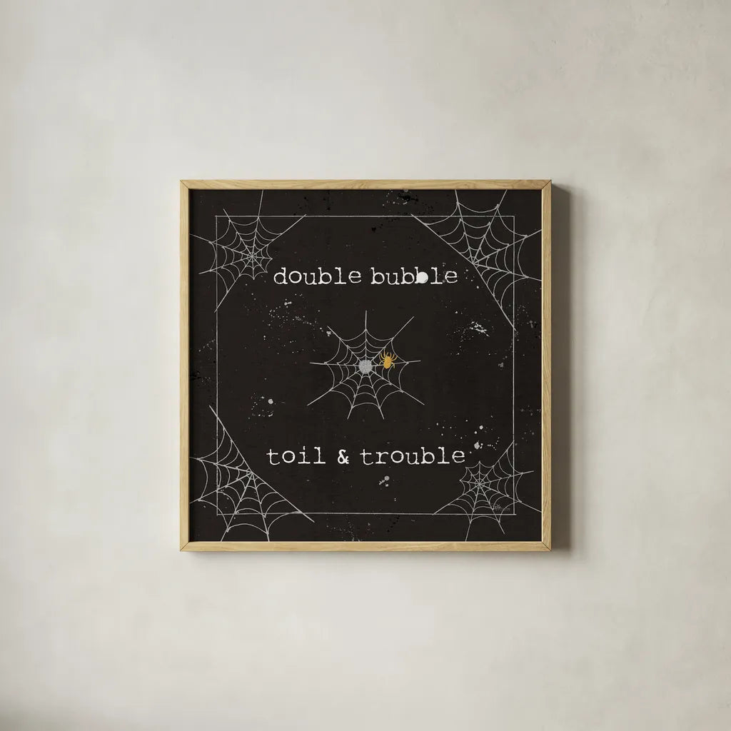 Spooky Cuties I Web by Pela Studio. Shown in a natural wood glass frame for a timeless modern aesthetic. Available as an archival giclee rolled canvas, fine art paper, or poster print. SKU 47500a.