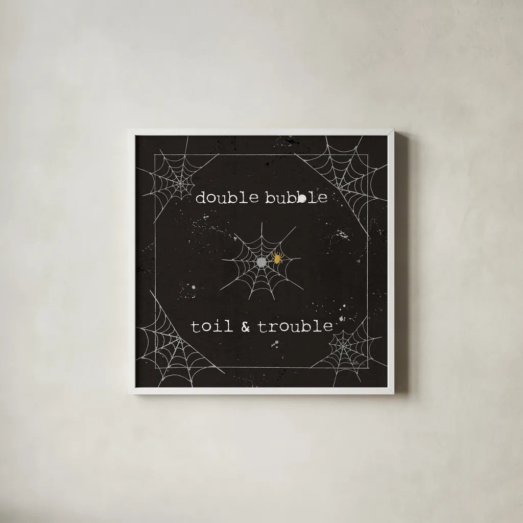 Spooky Cuties I Web by Pela Studio. Shown in a crisp white glass frame for a clean and minimalist style. Available as an archival giclee rolled canvas, fine art paper, or poster print. SKU 47500a.