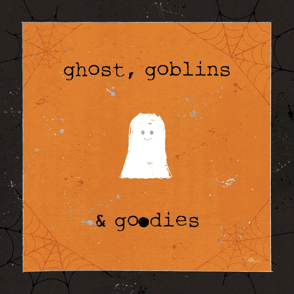 Spooky Cuties III Ghost by Pela Studio. SKU 47501a. Archival Giclee Fine art print for wall decor.