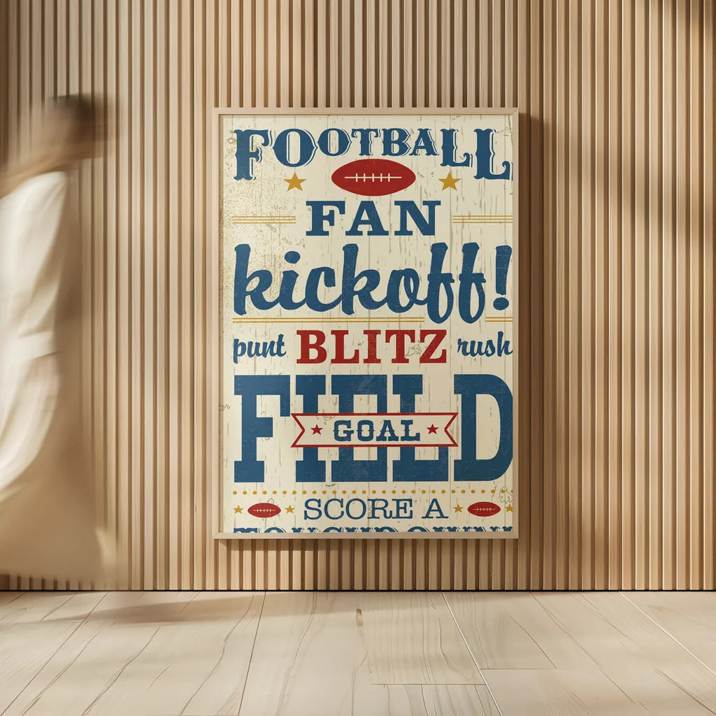 Sports Lovers I Red v2 by Pela Studio. shown as over sized large wall art. Available as an archival giclee rolled canvas, fine art paper, or poster print. SKU 72091h.