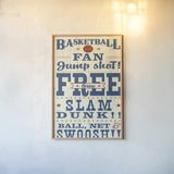 Sports Lovers IV Red v2 by Pela Studio. shown as a paper print in a natural frame. Available as a archival giclee rolled canvas, fine art paper, or poster print. SKU 72093h.